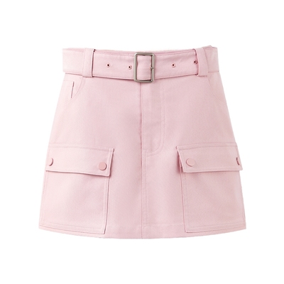 王楚然同款可可尼粉色半裙短裙女2025秋季新款显瘦A字裙裤包臀裙