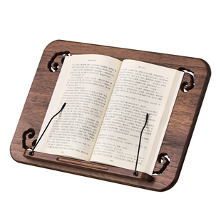 异丽木质儿童阅读架看书架桌面书本支架实木书法字帖架读书架