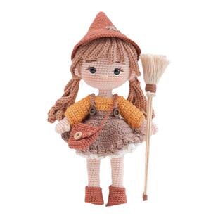 精灵娃娃小红帽女巫公主钩针织DIY材料包手工毛线人偶小丑钩编织