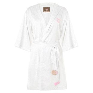 tbh野兽派家居三丽鸥Hello Kitty星光缎连帽晨袍室内家居服睡袍夏