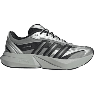Adidas/阿迪达斯官方正品LIGHTBLAZE新款银灰色轻盈跑步鞋HQ7462