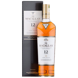 行货 Macallan麦卡伦12年雪莉桶苏格兰单一麦芽威士忌 英国进口