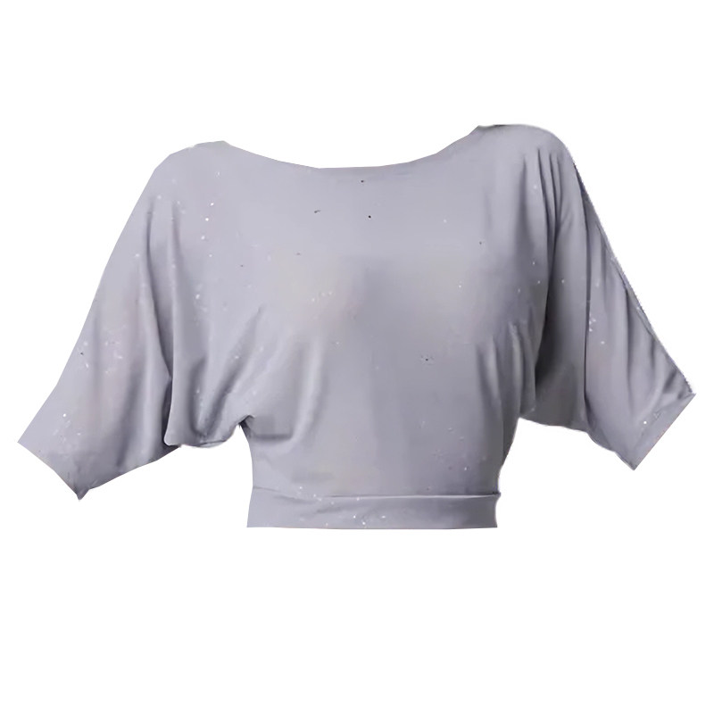 肚皮舞练功服上衣2023新款服装东方舞舞蹈服性感衣服网纱上装夏季