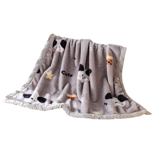 拉舍尔毛毯加厚冬季盖毯婴儿童午睡披肩小毯子幼儿园床上用小被子