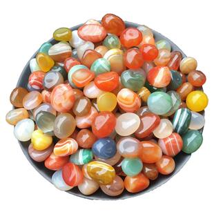 南京雨花石原石天然鹅卵石鱼缸石头花盆彩色石子七彩小石头五彩石