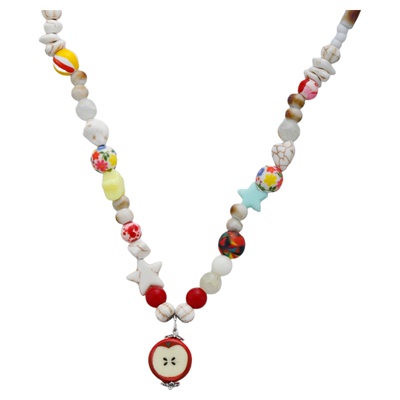 半切水果陶瓷串珠项链配饰