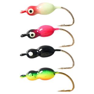 新品微物根钓小葫芦铅头钩鳜鱼鲈鱼t尾卷尾软饵钩慕斯达钩冰钓钩