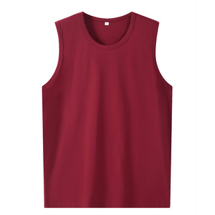 夏季男纯棉无袖T恤宽松休闲加肥加大胖子肥佬定制宽肩坎袖背心潮