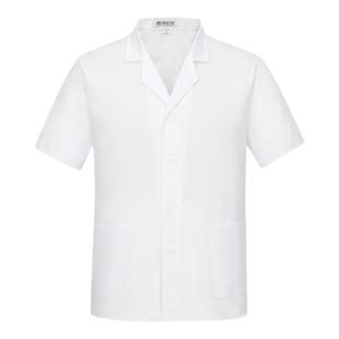 厨师工作服短袖男餐饮学校幼儿园食堂人员厨房厨师服长袖白色工装