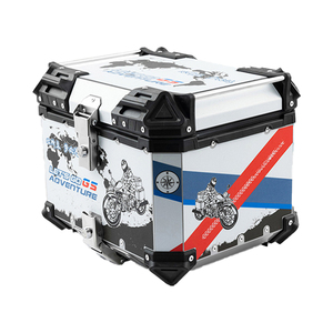 摩托车后备箱铝合金超大容量电动车后尾箱通用踏板小牛电瓶外卖箱