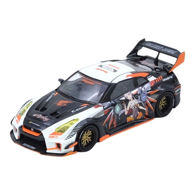INNO 1:64 日产尼桑GT-R R35 痛车 AORUS技嘉联名 合金汽车模型