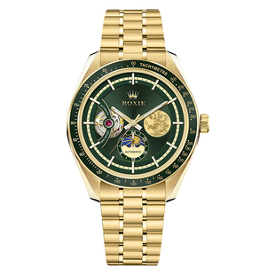 瑞士奢华名表劳家高端含金男士全自动机械表经典商务防水手表男款