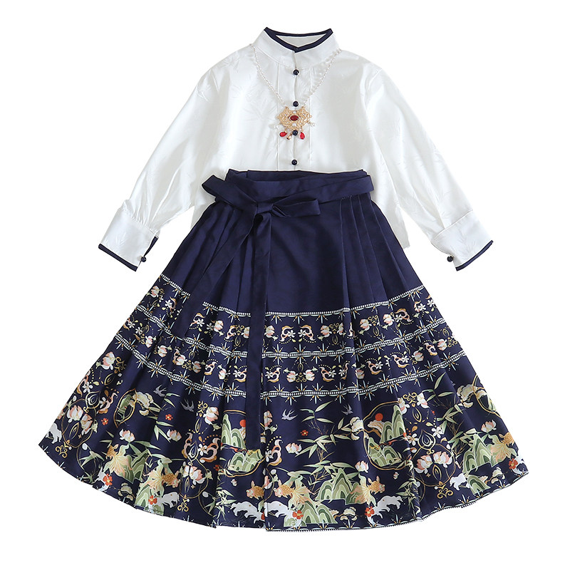 女童马面裙薄款夏装唐装汉服