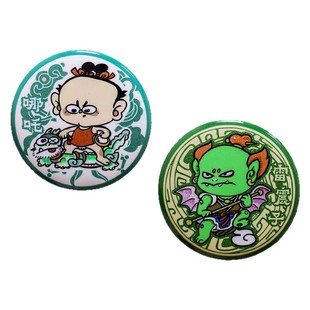 人文之宝Q版封神周边徽章盲盒吧唧 哪吒雷震子姬发杨戬哮天犬纣王