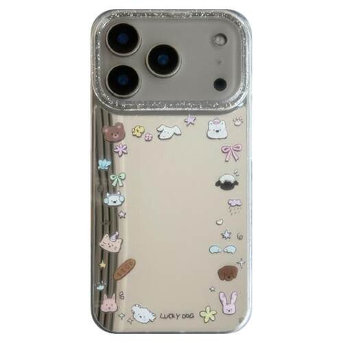 由里公园ins可爱软萌镜面蝴蝶结兔子小熊17适用17pro苹果17ProMax手机壳iPhone16全包14新款16Promax保护套女