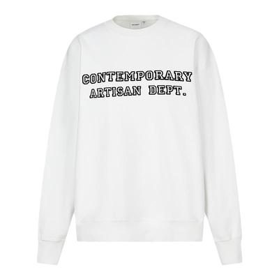 【佳雪佳敏直播精选】MOUSSY植绒字母宽松圆领卫衣028HAA90-2911