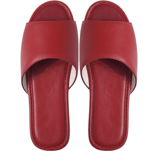 日式皮拖鞋女款夏季室内家居家用防滑防臭居家皮质拖鞋女静音软底