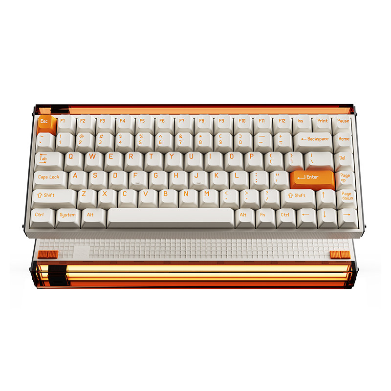 MelGeek小蜜蜂MADE84 PRO电竞磁轴键盘 带F区 RT0.01游戏办公打瓦