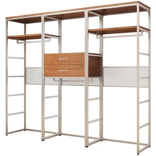 金属衣柜实木2025新款爆款卧室家用铁艺定制钢架结构转角架衣帽间