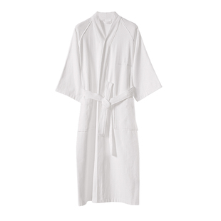 丽思卡尔顿酒店Frette芙蕾特和服款春夏纯棉浴袍薄七分袖家居浴衣