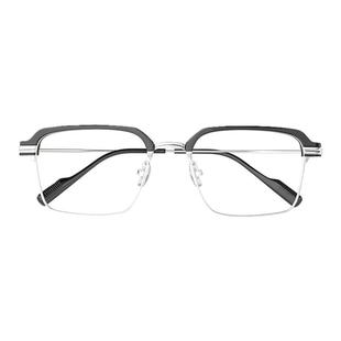 斯文败类半框理工男近视眼镜有度数防蓝光辐射大脸学生痞帅平光镜