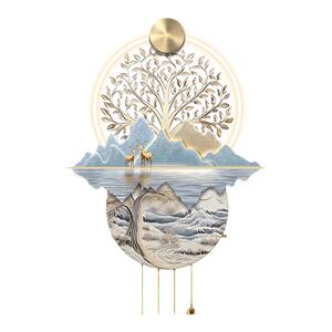 玄关背景墙挂画高级感氛围灯壁画