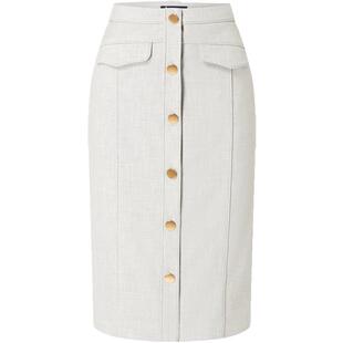 Aquascutum/雅格狮丹秋冬新品女一字裙开衩铅笔半身裙Q3876EL111