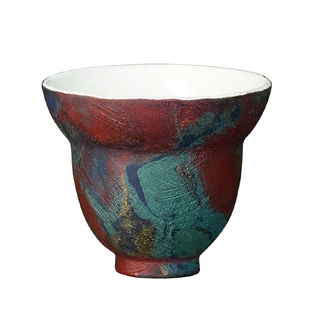 大漆主人杯手工葫芦茶杯漆器闻香杯品茗杯陶瓷客杯高端漆艺茶具