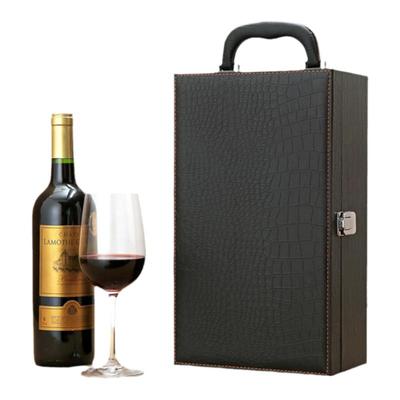 厂家直销红酒包装礼盒双支装皮盒