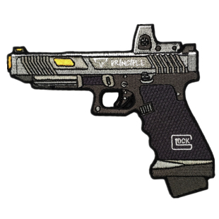 章法文创GlocK格洛克G34户外战术魔术贴章士气章超精细刺绣定制版