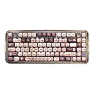 猫尔本MOG高度暹罗猫圆润可爱主题热升华十字机械键盘女生键帽