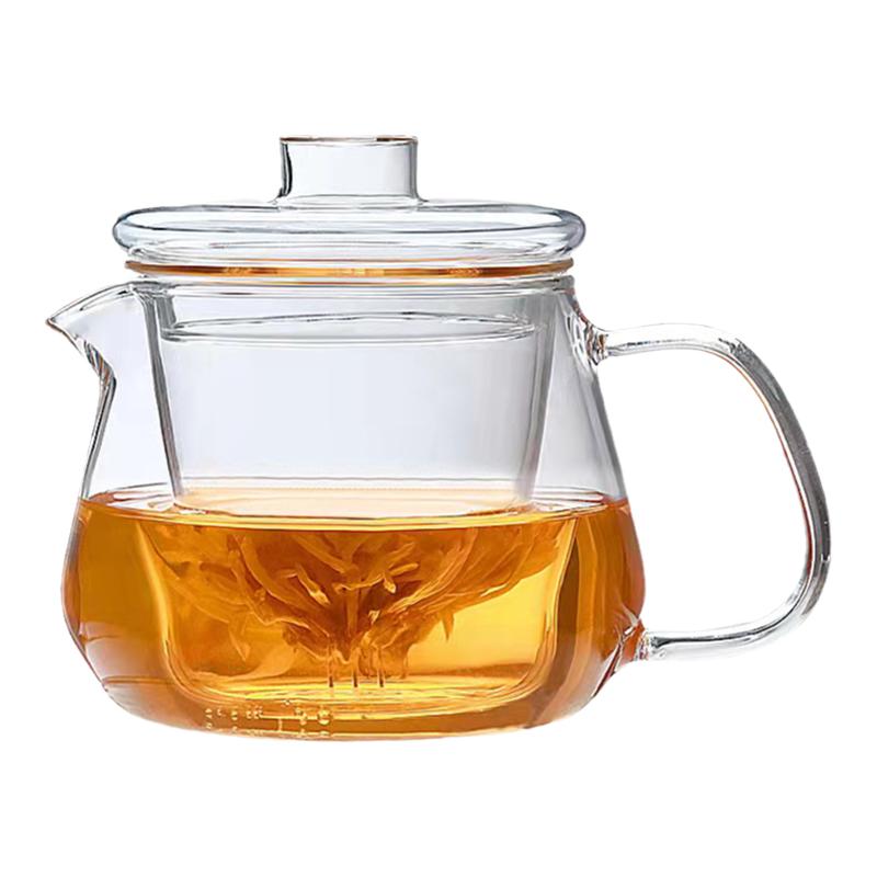 耐热玻璃茶壶加厚防爆带过滤企鹅壶可加热煮茶器套装透明家用茶具
