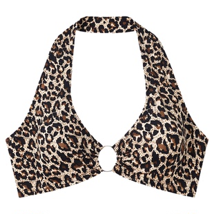 Stylish sexy leopard print halterneck vest性感豹纹挂脖小背心