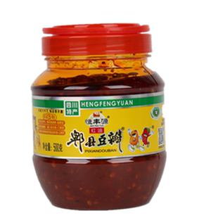 家用大瓶恒丰源红油郫县豆瓣酱500g克四川特产炒菜川菜豆瓣