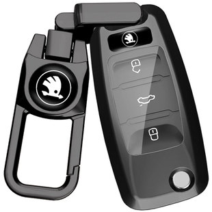 适用于斯柯达钥匙套明锐速派昕锐动柯珞克晶锐柯迪亚克金属壳包扣