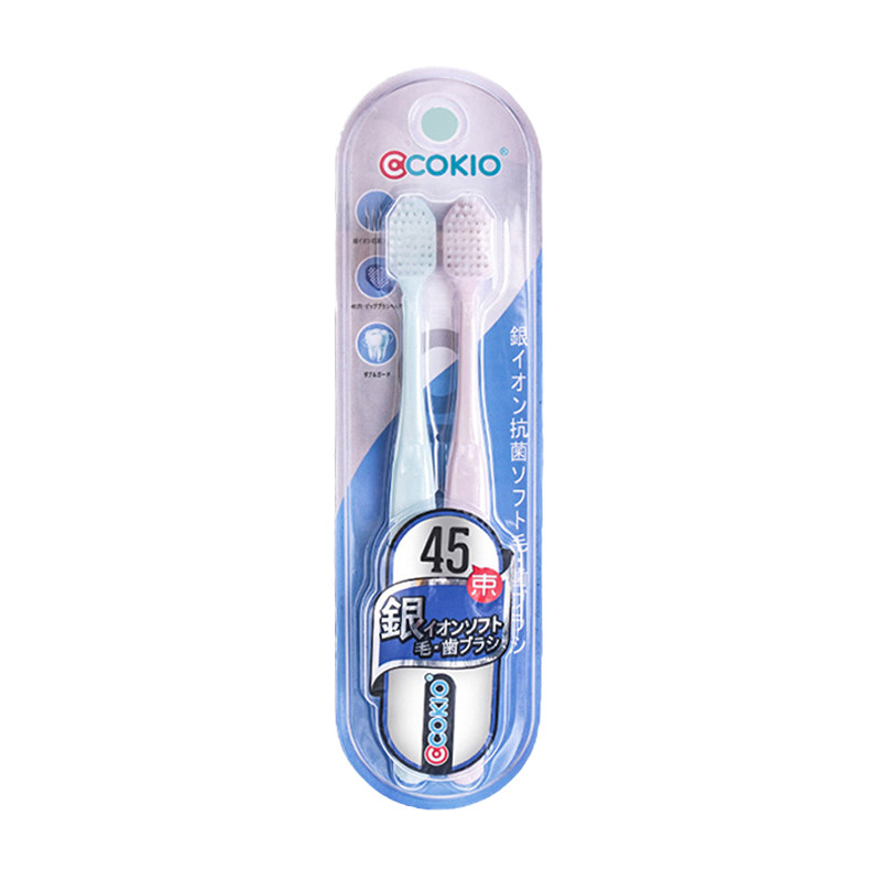 2支装CCOKIO宽头软毛情侣牙刷