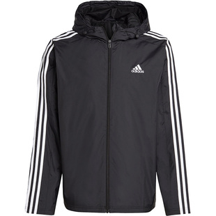 Adidas/阿迪达斯官方正品跑步训练男子梭织连帽夹克外套IB0381