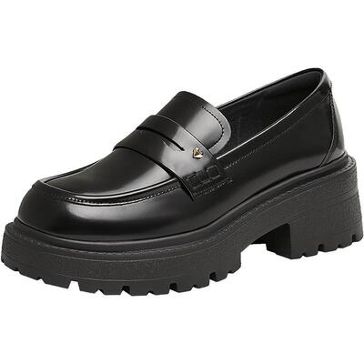 TATA他她英伦厚底JK乐福鞋女鞋一脚蹬单鞋小皮鞋春新7BW29AA5奥莱