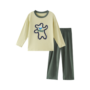 东大门新款~儿童莫代尔感睡衣薄款男女童家居服卡通空调服小孩