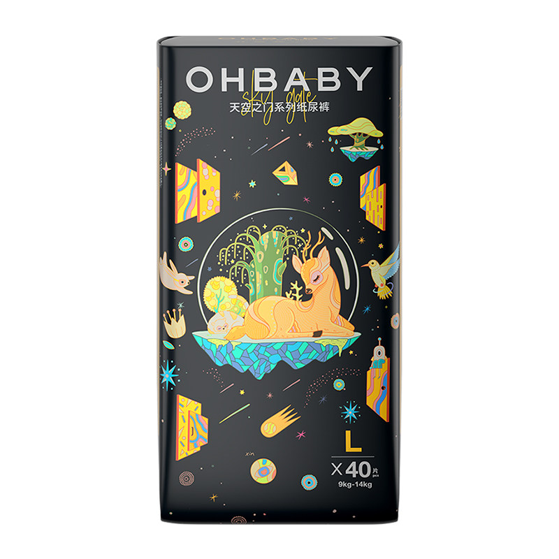 【百补】OHBABY欧贝比天空之门婴儿纸尿裤拉拉裤超薄透气尿不湿