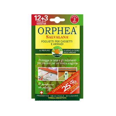 ORPHEA奥菲雅衣柜防霉防虫防蛀除味芳香片家用替代樟脑丸樟木条
