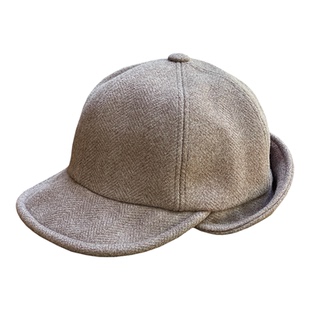 毛呢护颈护耳雷锋帽子女2025秋冬季保暖软帽檐棒球帽情侣护耳帽男