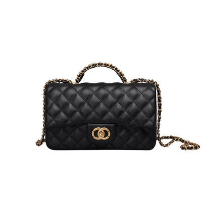 鱼子酱小香风菱格链条包女小方包