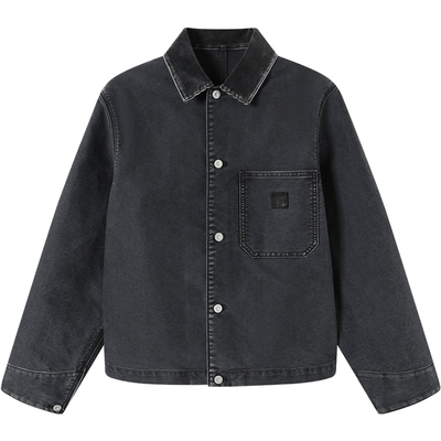 LEZORA法工鼹鼠皮短款工装夹克