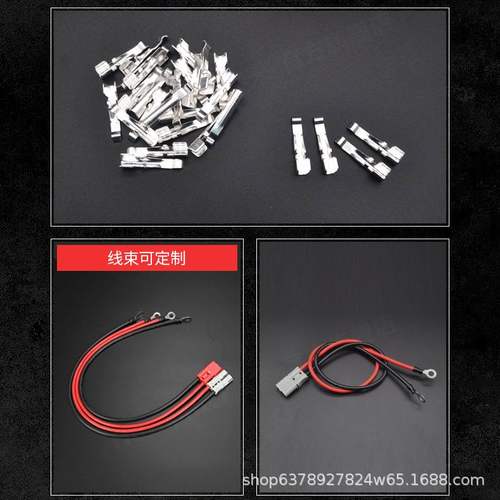 跨境大电流插头50A带线大延长线蓄电池电动叉车连接器电流充电线