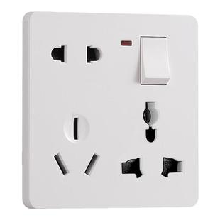 86型一开八孔开关插座面板多功能1开8孔带开关家用六孔十孔插座