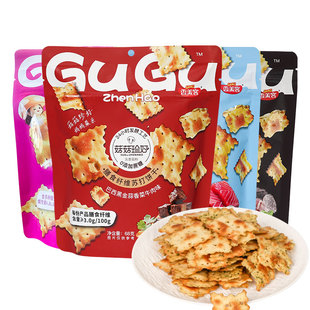 香美客苏打饼干菇菇珍好火爆鱿鱼新规格68g网红零食休闲小吃食品