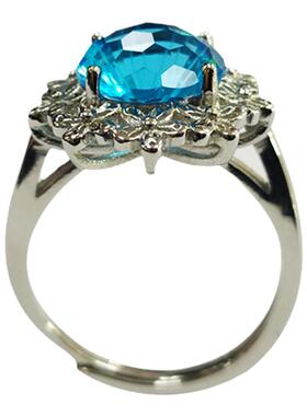 海洋之心女托帕石烟花切割工女戒