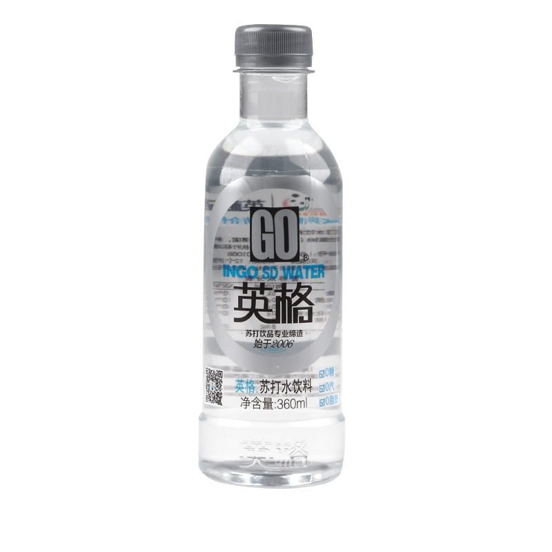 英格瓶装原味苏打水饮料360ml*24瓶装无汽整箱包邮