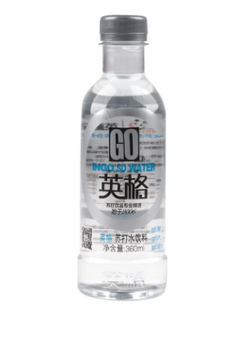 英格瓶装原味苏打水饮料360ml*24瓶装无汽整箱包邮